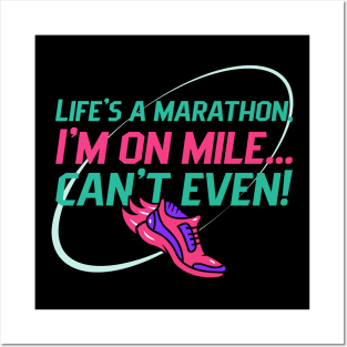 Life's a Marathon Humour Posters and Art